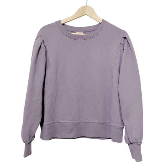 A New Day Women’s Purple Sweatshirt with Puffy Sleeves - Size Large - Picture 1 of 5